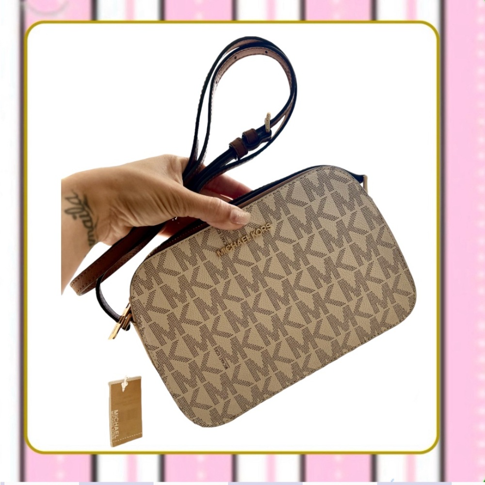 Michael Kors HOUSTON Large Zip Crossbody Leather Bag NWT